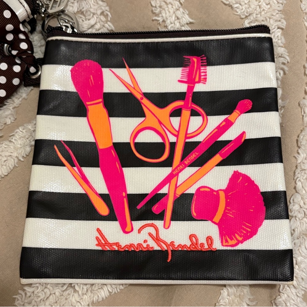 Henri Bendel Trio Neon Art Zip Pouches - Picture 2 of 13